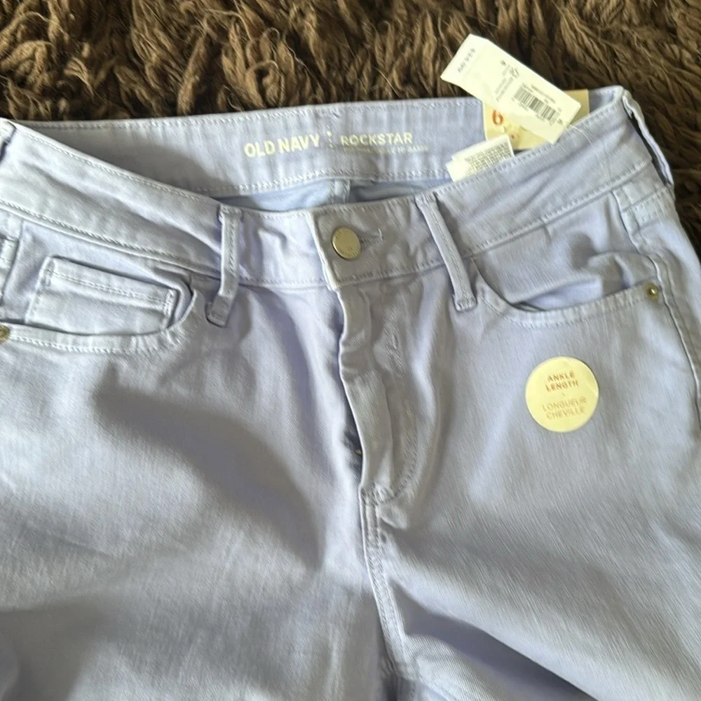Old navy Light purple super skinny rockstar Jeans size 6 NWT